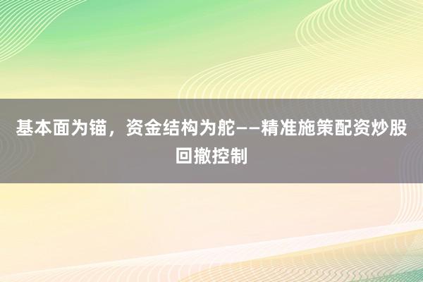 基本面为锚，资金结构为舵——精准施策配资炒股回撤控制