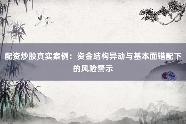配资炒股真实案例：资金结构异动与基本面错配下的风险警示
