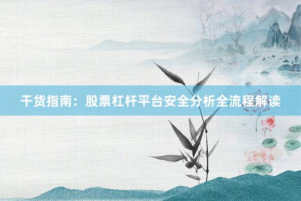 干货指南：股票杠杆平台安全分析全流程解读