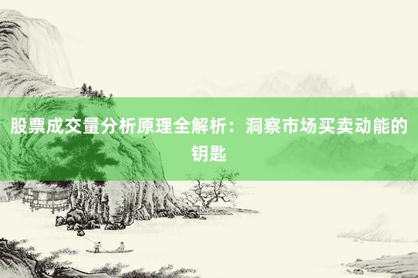 股票成交量分析原理全解析：洞察市场买卖动能的钥匙